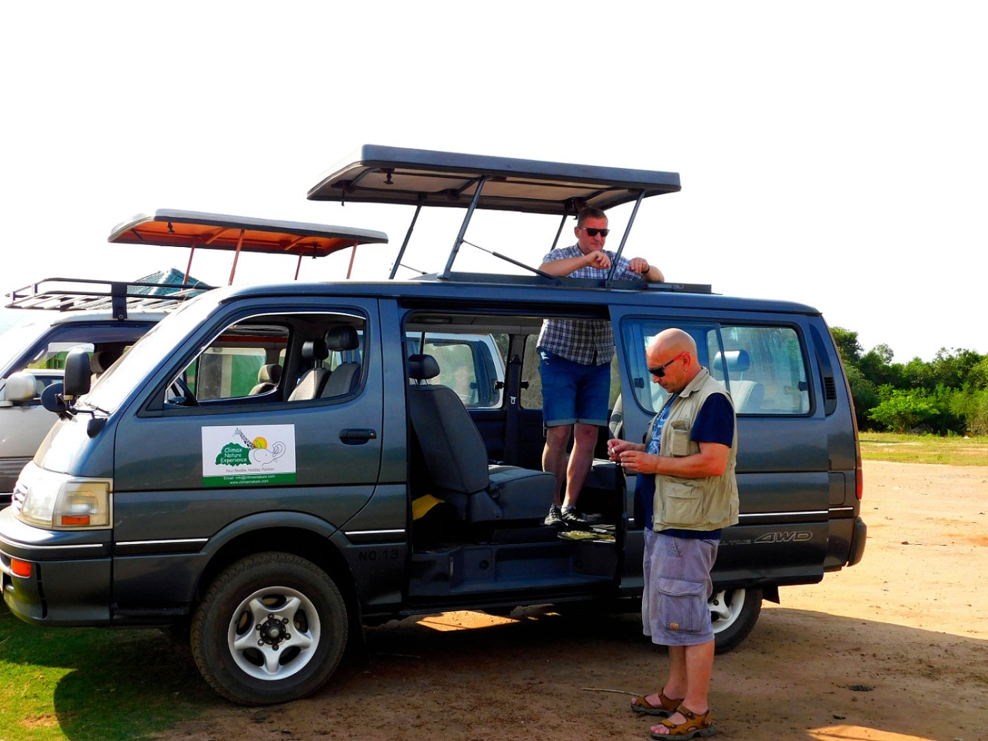 Tourists on a game drive